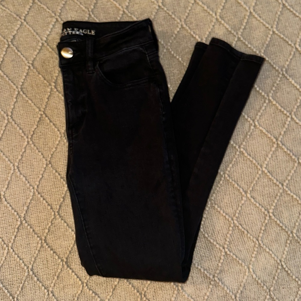 American Eagle High-Rise Denim Jegging Black Size 4